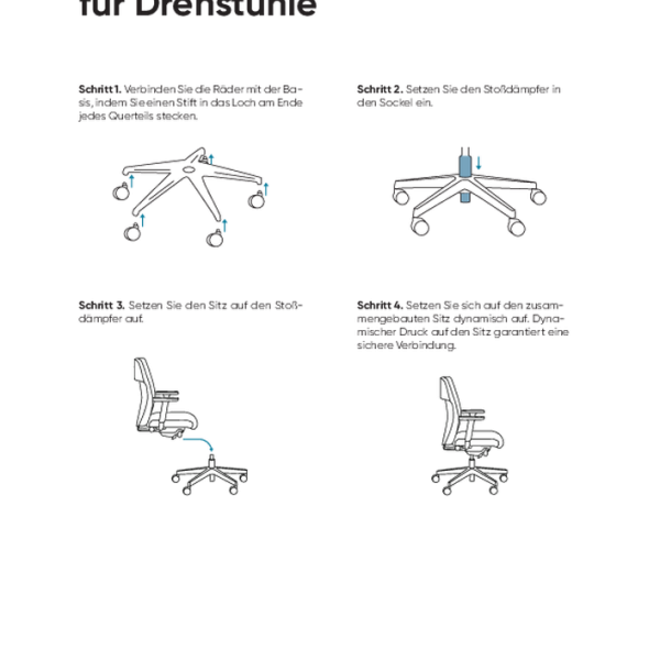 Montageanleitung für Drehstühle